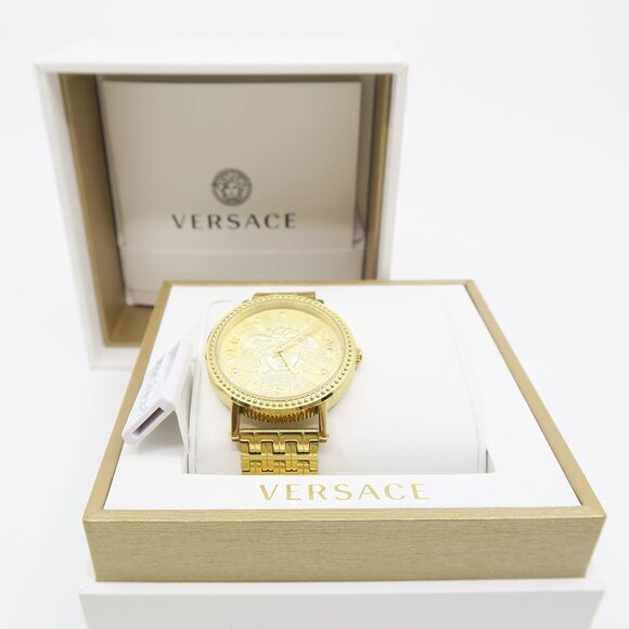 Versace VEQX01022 V-Dollar 37mm Gold Stainless Steel  display picture 2